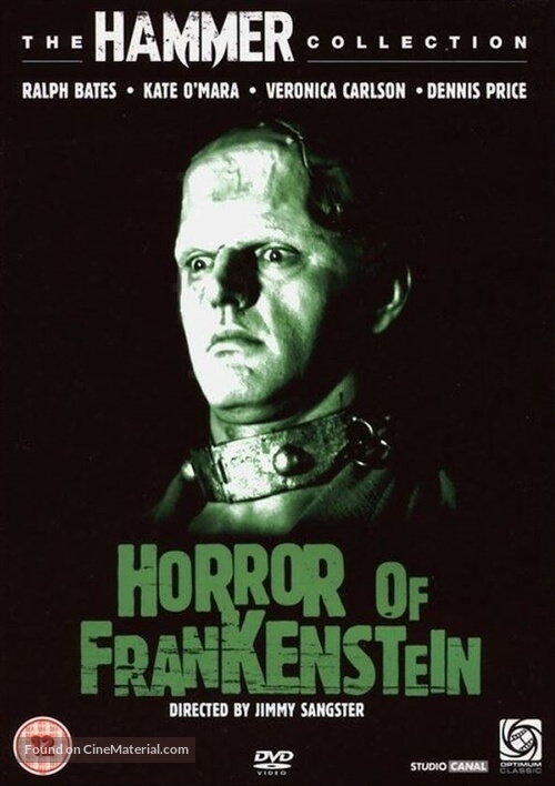 The Horror of Frankenstein - British DVD movie cover