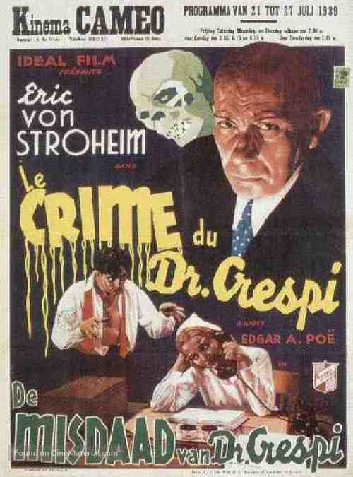 The Crime of Doctor Crespi - Belgian Movie Poster