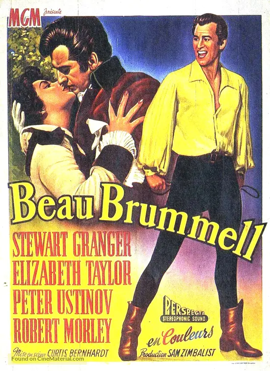 Beau Brummell 1954 Belgian Movie Poster