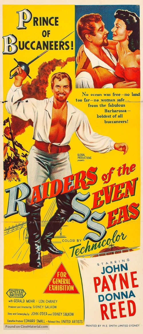 Raiders of the Seven Seas - Australian Movie Poster