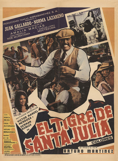 El tigre de Santa Julia - Mexican Movie Poster