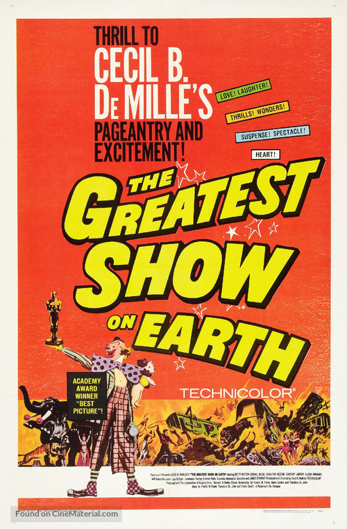 The Greatest Show on Earth - Re-release movie poster