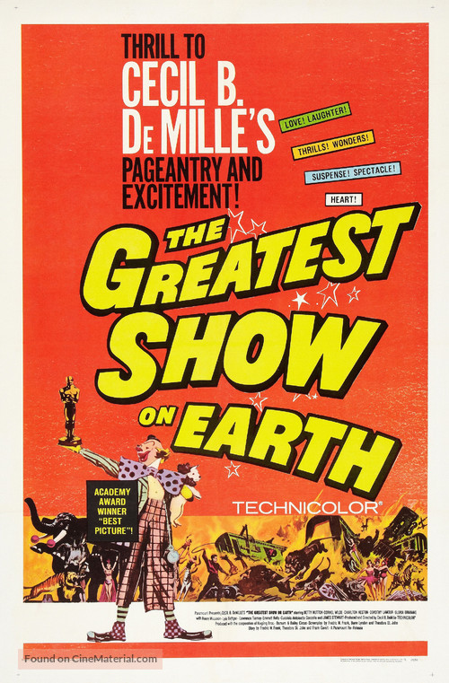 The Greatest Show on Earth - Re-release movie poster