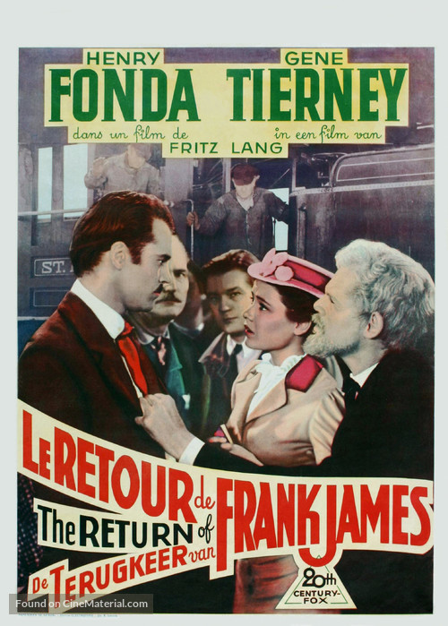 The Return of Frank James - Belgian Movie Poster