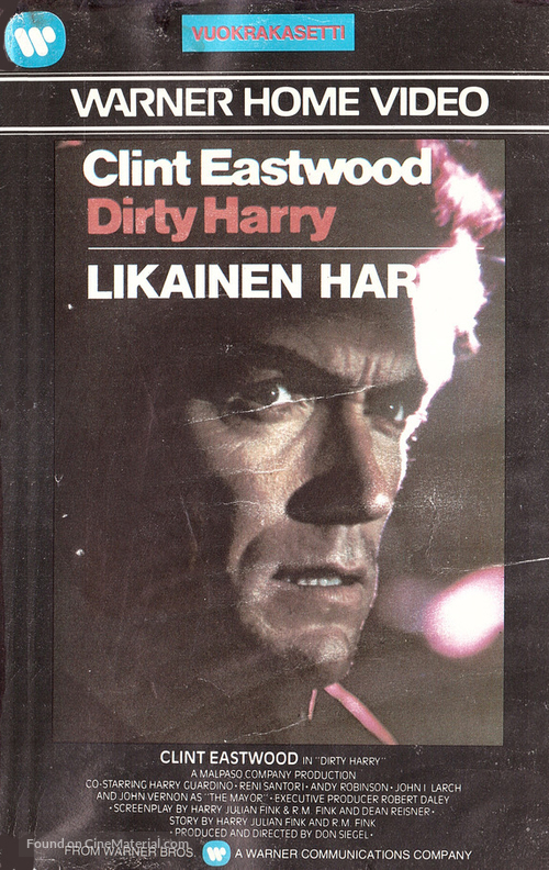 Dirty Harry - Finnish VHS movie cover