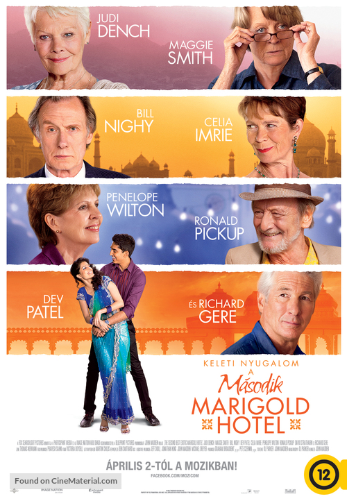 The Second Best Exotic Marigold Hotel - Hungarian Movie Poster