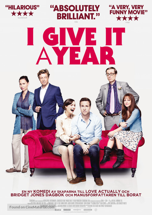 I Give It a Year - Swedish Movie Poster