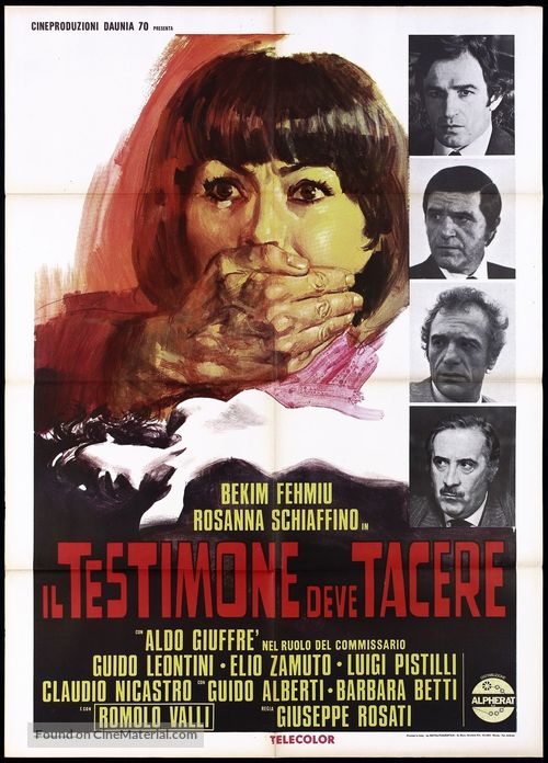 Il testimone deve tacere - Italian Movie Poster
