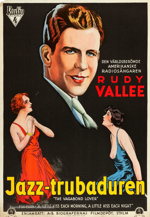 The Vagabond Lover - Swedish Movie Poster