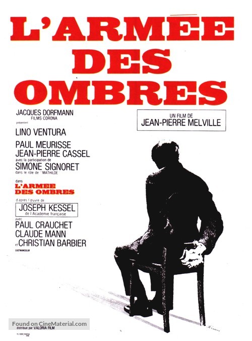 L&#039;arm&eacute;e des ombres - French Movie Poster