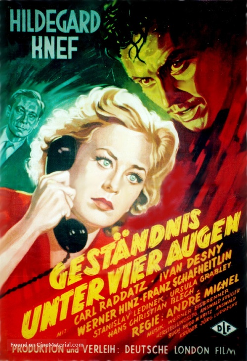 Gest&auml;ndnis unter vier Augen - German Movie Poster