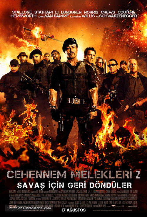 The Expendables 2 - Turkish Movie Poster