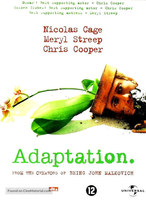 Adaptation. - Dutch DVD movie cover