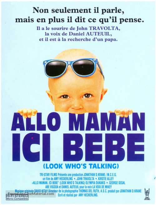 Look Who&#039;s Talking - French Movie Poster