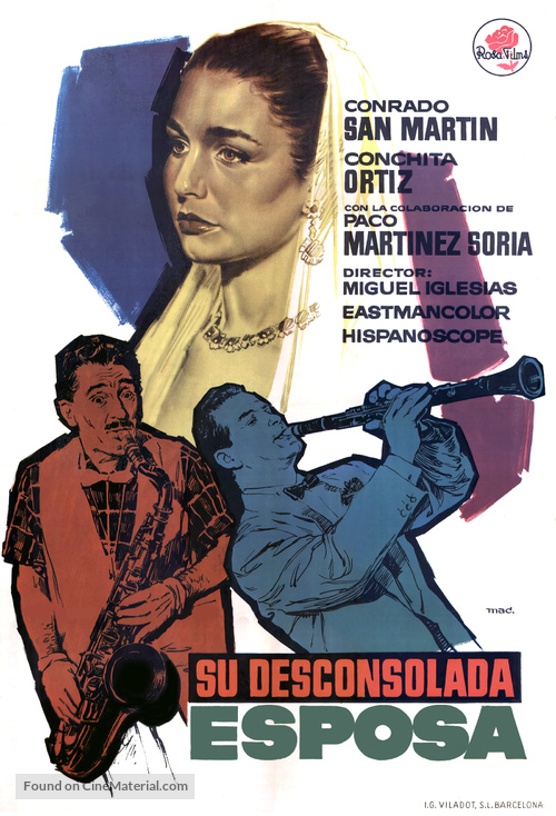 Su desconsolada esposa - Spanish Movie Poster