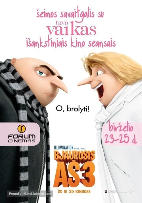 Despicable Me 3 - Lithuanian Movie Poster