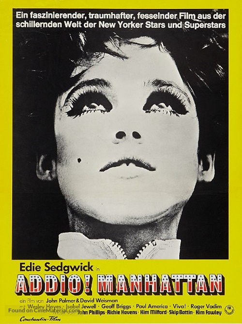 Ciao Manhattan - German Movie Poster