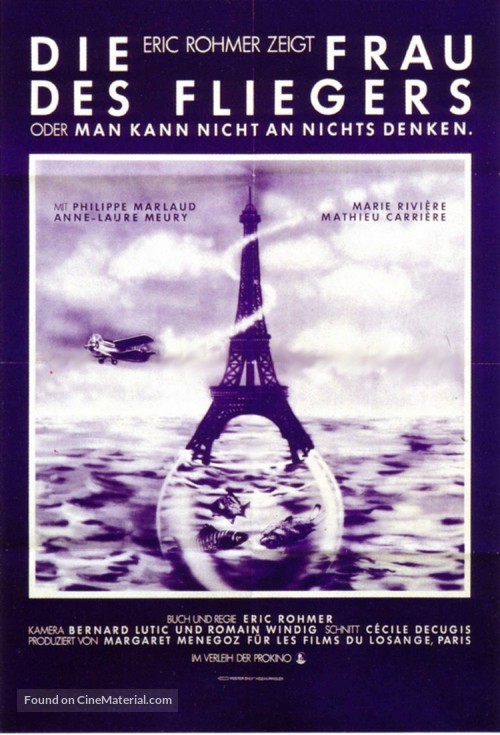 Femme de l&#039;aviateur, La - German Movie Poster