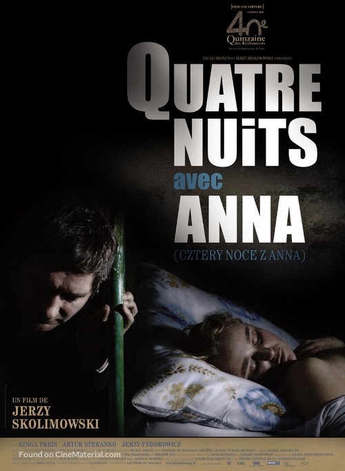 Cztery noce z Anna - French Movie Poster