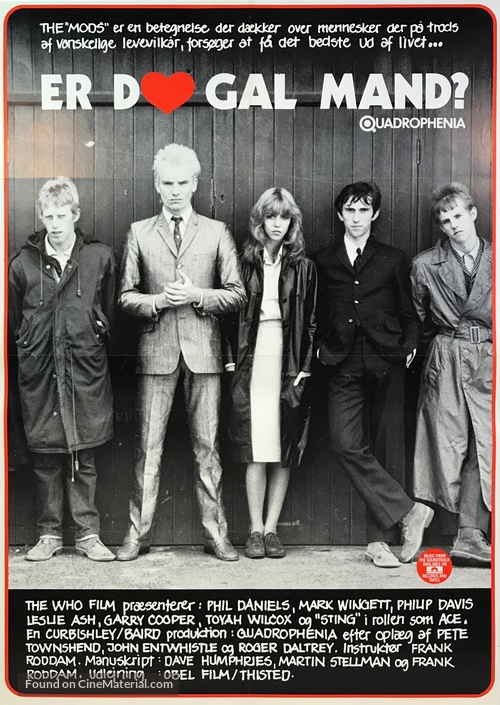 Quadrophenia - Danish Movie Poster