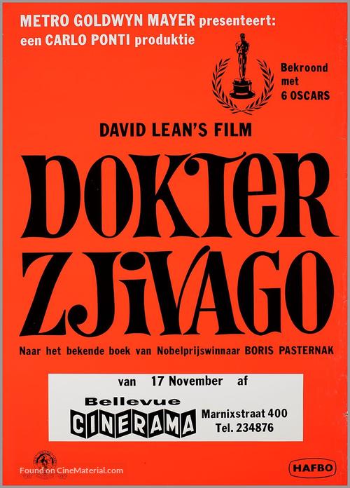 Doctor Zhivago - Dutch Movie Poster