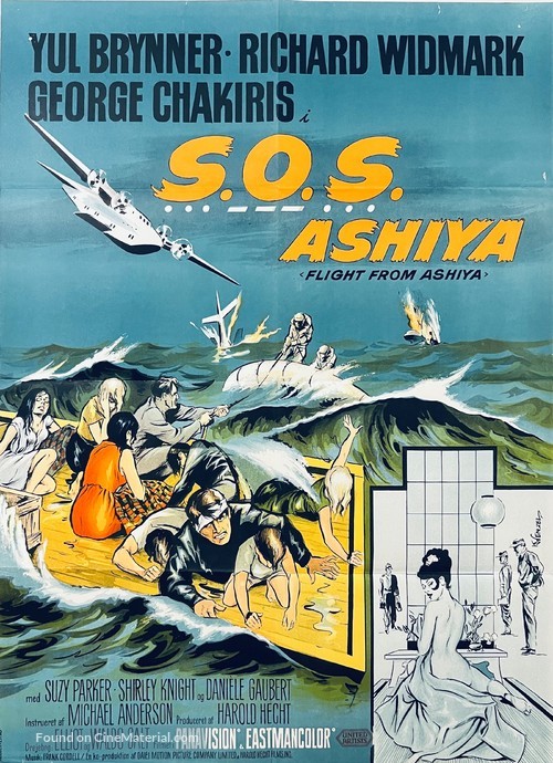 Flight from Ashiya - Danish Movie Poster