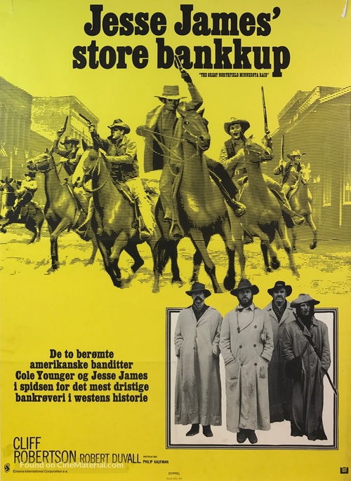 The Great Northfield Minnesota Raid - Danish Movie Poster