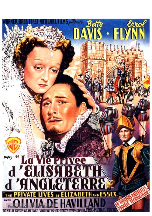 The Private Lives of Elizabeth and Essex - Belgian Movie Poster