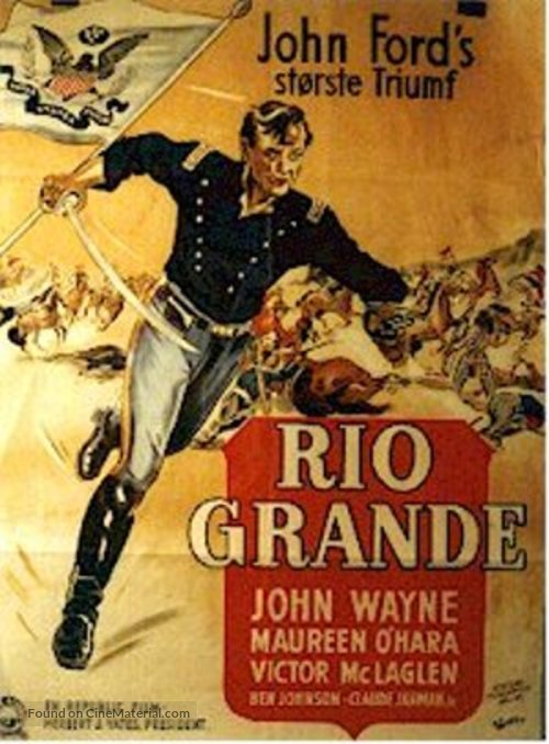 Rio Grande - Danish Movie Poster