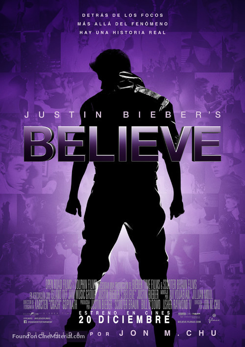 Justin Bieber&#039;s Believe - Spanish Movie Poster