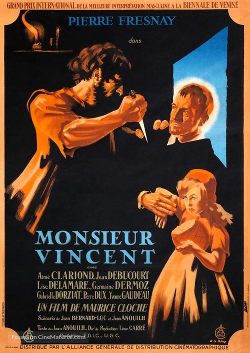 Monsieur Vincent - French Movie Poster