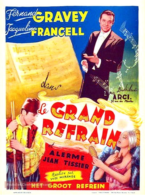 Le grand refrain - Belgian Movie Poster