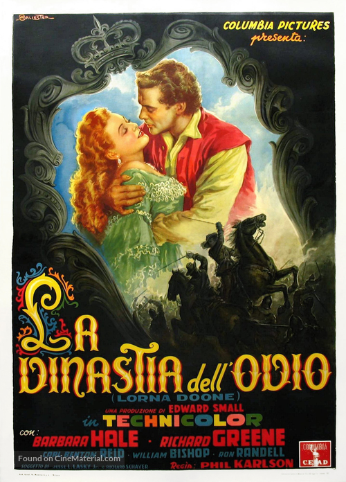 Lorna Doone - Italian Movie Poster