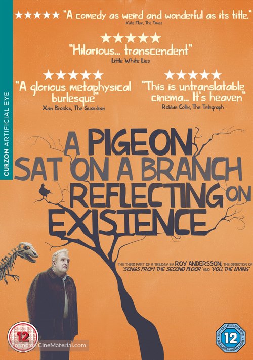 En duva satt p&aring; en gren och funderade p&aring; tillvaron - British DVD movie cover
