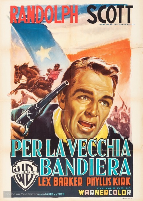 Thunder Over the Plains - Italian Movie Poster