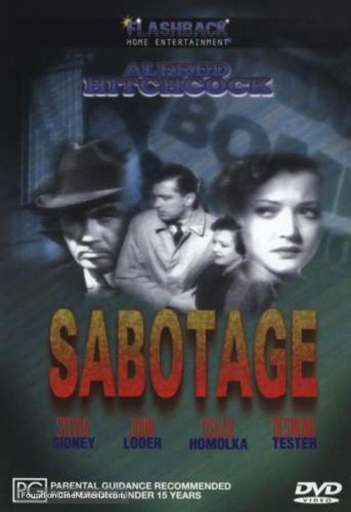 Sabotage - Australian DVD movie cover