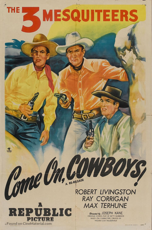 Come On, Cowboys! - Re-release movie poster