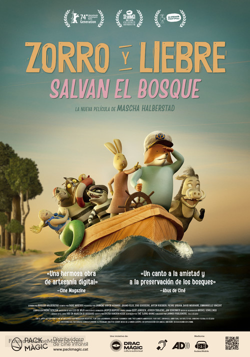 Fox &amp; Hare Save the Forest - Spanish Movie Poster