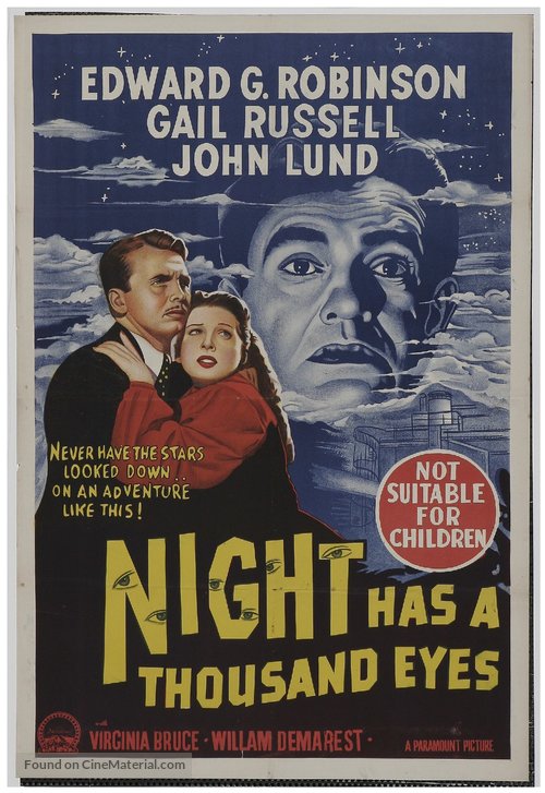 Night Has a Thousand Eyes - Australian Movie Poster
