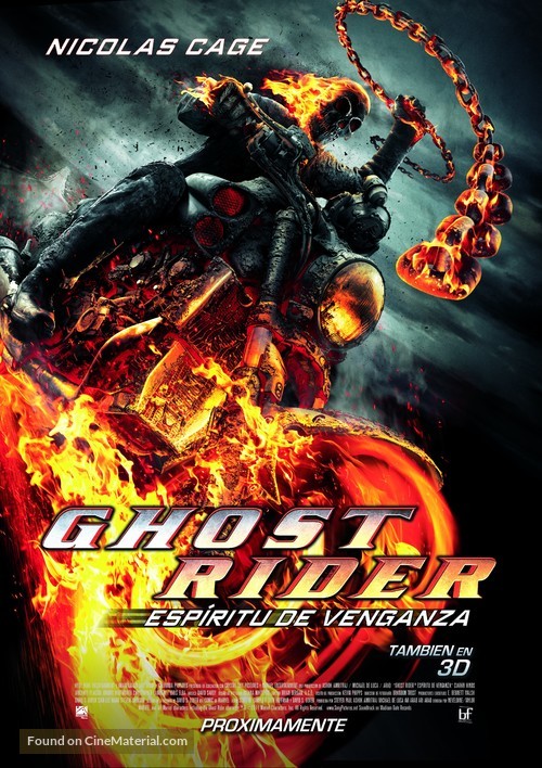 Ghost Rider: Spirit of Vengeance - Chilean Movie Poster