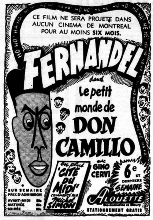 Don Camillo - Canadian Movie Poster