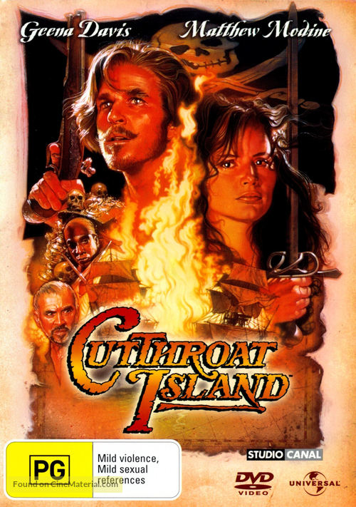 Cutthroat Island - Australian DVD movie cover