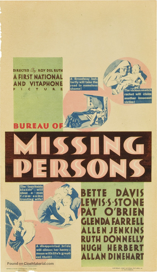 Bureau of Missing Persons - Movie Poster