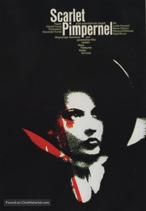 The Scarlet Pimpernel - German Movie Poster