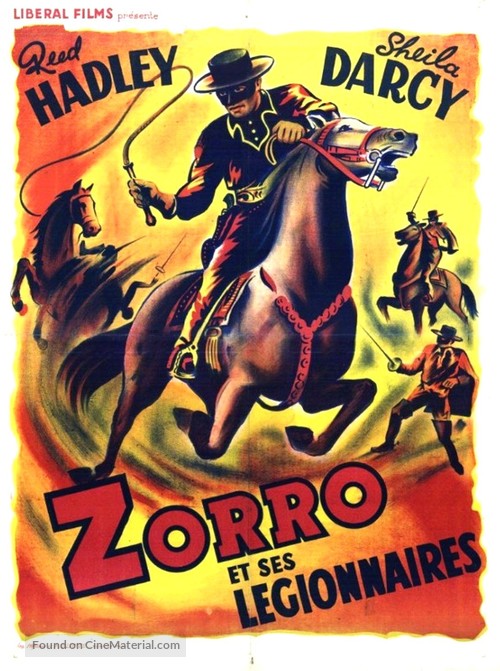 Zorro&#039;s Fighting Legion - Belgian Movie Poster