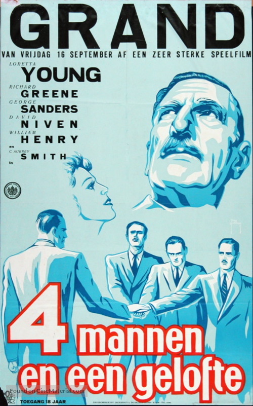Four Men and a Prayer - Dutch Movie Poster