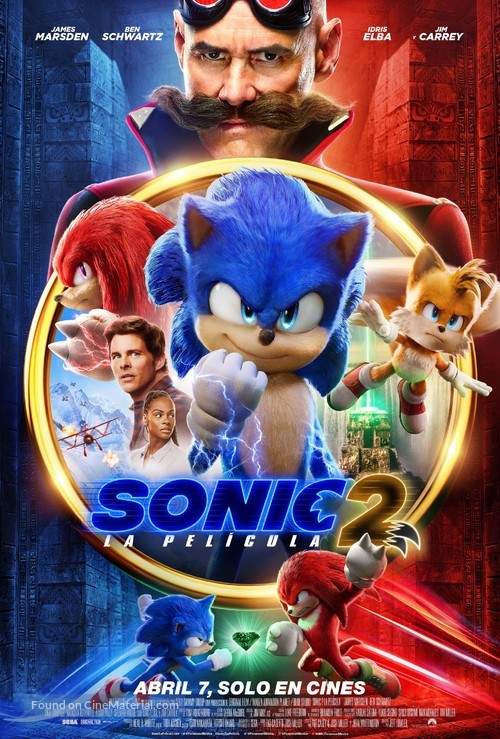 Sonic the Hedgehog 2 - Mexican Movie Poster