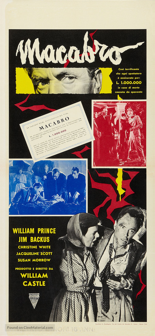 Macabre - Italian Theatrical movie poster