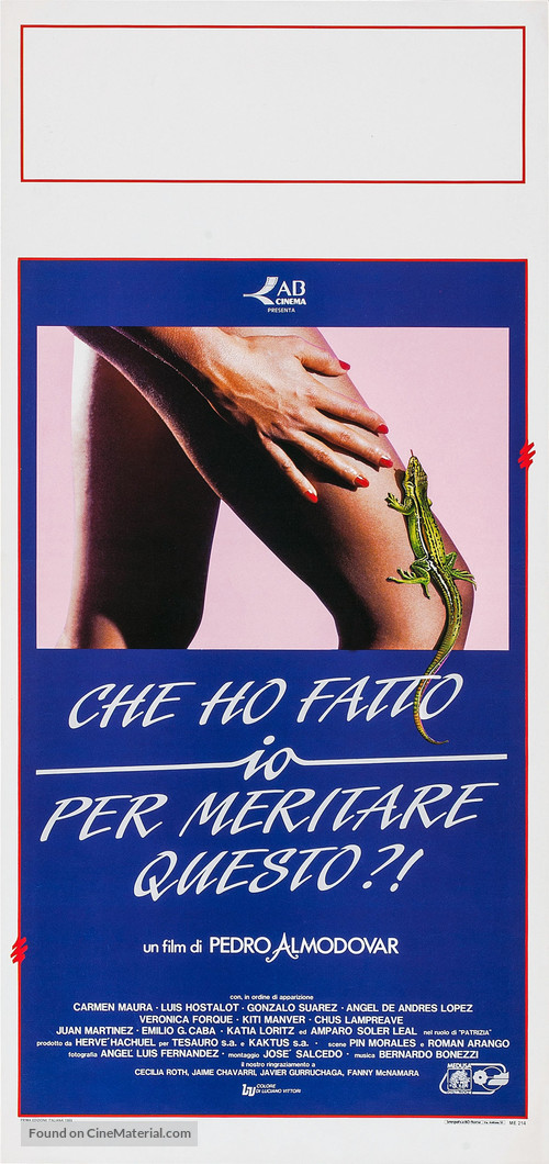 &iquest;Qu&eacute; he hecho yo para merecer esto!! - Italian Movie Poster