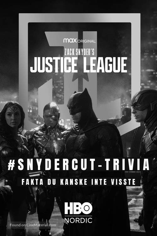 Zack Snyder&#039;s Justice League - Swedish Movie Poster